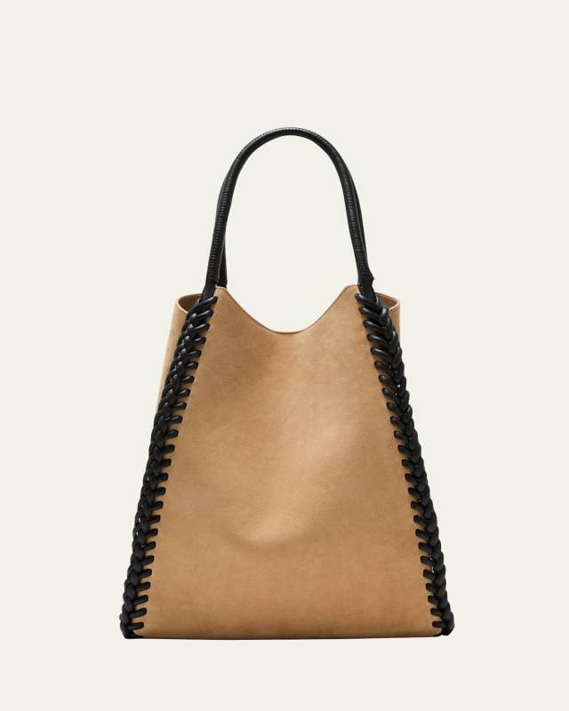 The Braid Large Suede Tote Bag